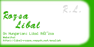 rozsa libal business card